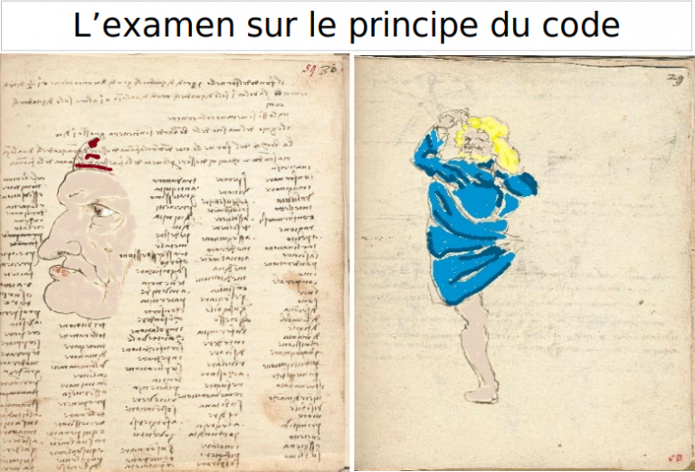 L'examen sur le principe du code