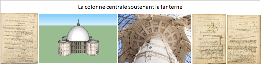 La colonne de soutien de la lanterne de Chambord