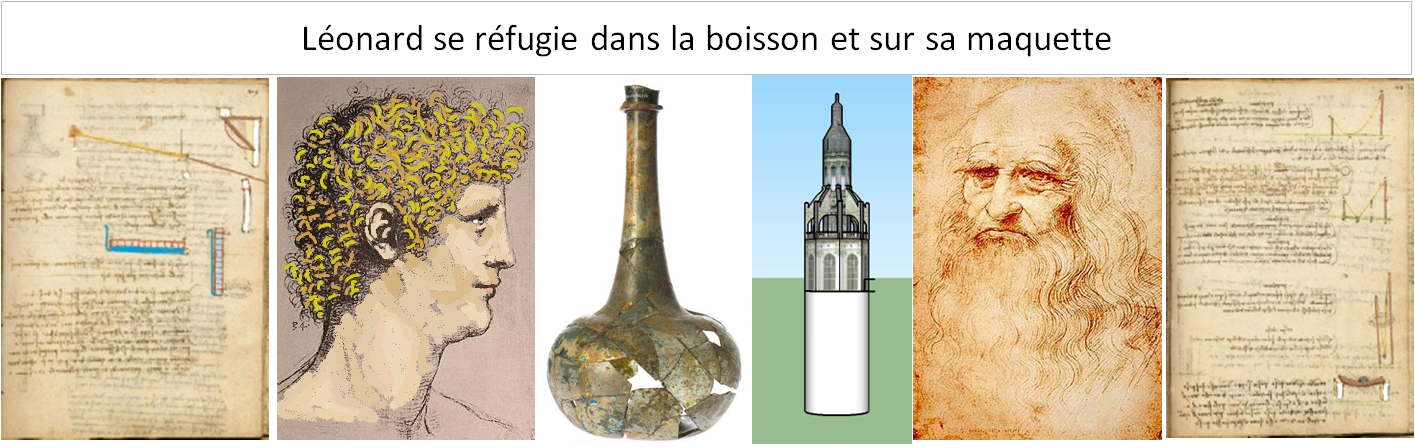 Léonard se réfugie dans la boisson et sur sa maquette
