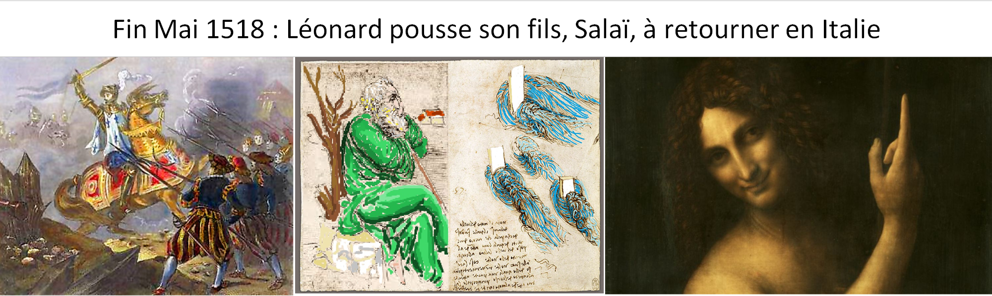 Léonard pousse son fils, Salaï, à retourner en Italie