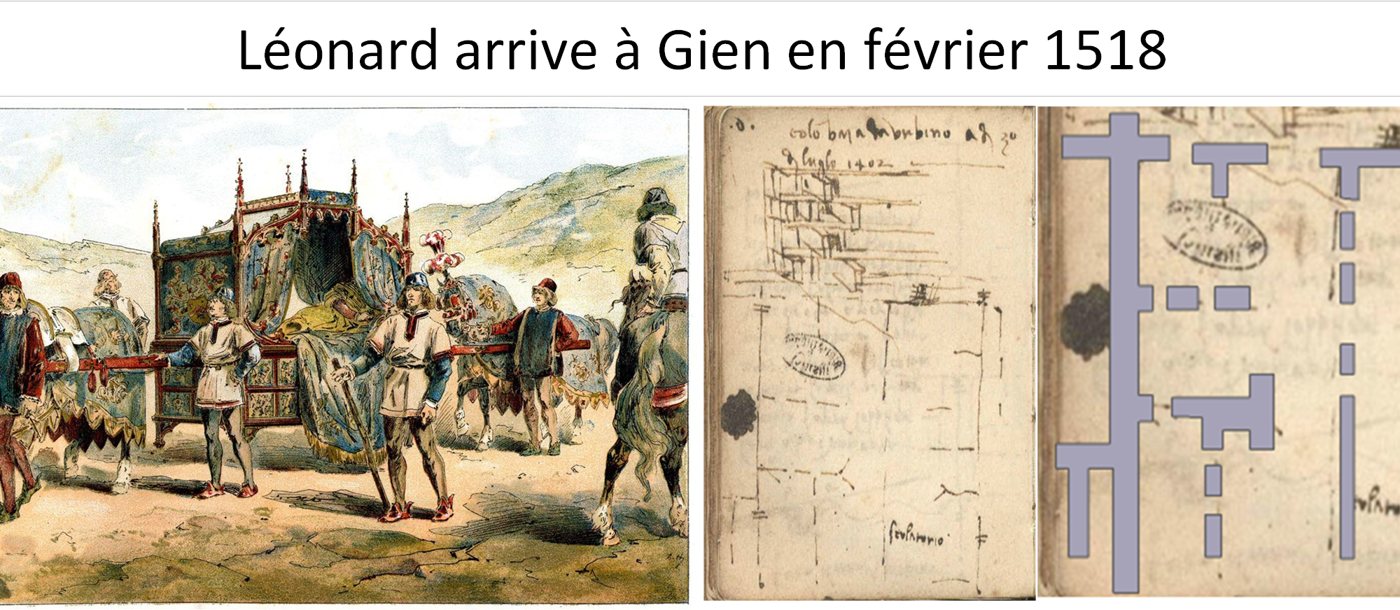 Léonard arrive à Gien en février 1518