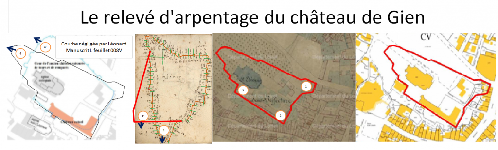 Le relevé d'arpentage du château de Gien