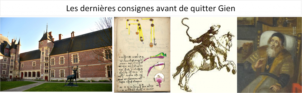 Les dernières consignes avant de quitter Gien