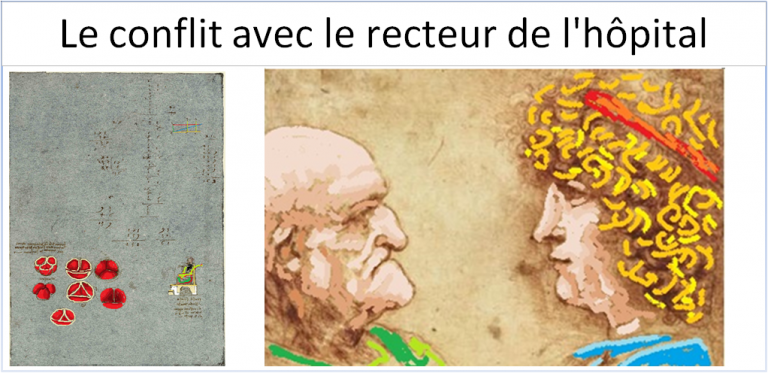 Le conflit avec le recteur de l'hôpital