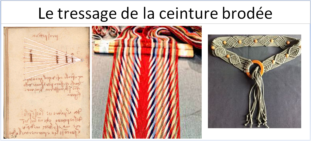 Le tressage de la ceinture brodée